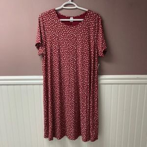 NWT Old Navy red floral swing dress